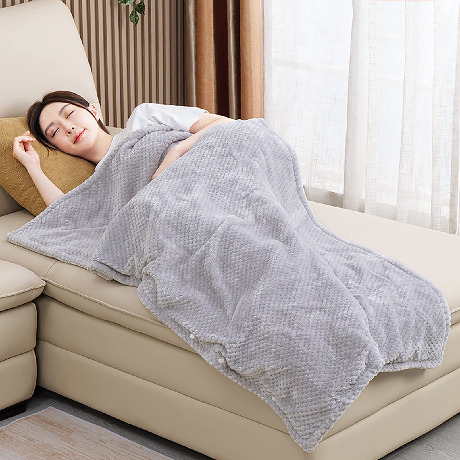 PIBM Flannel heated blankets, fast heating electric throw, soft, machine  washable, electric blankets, with 6 heating levels in 2 hours automatic  shutdown, warm body heating blankets : Amazon.nl: Health u0026 Personal Care