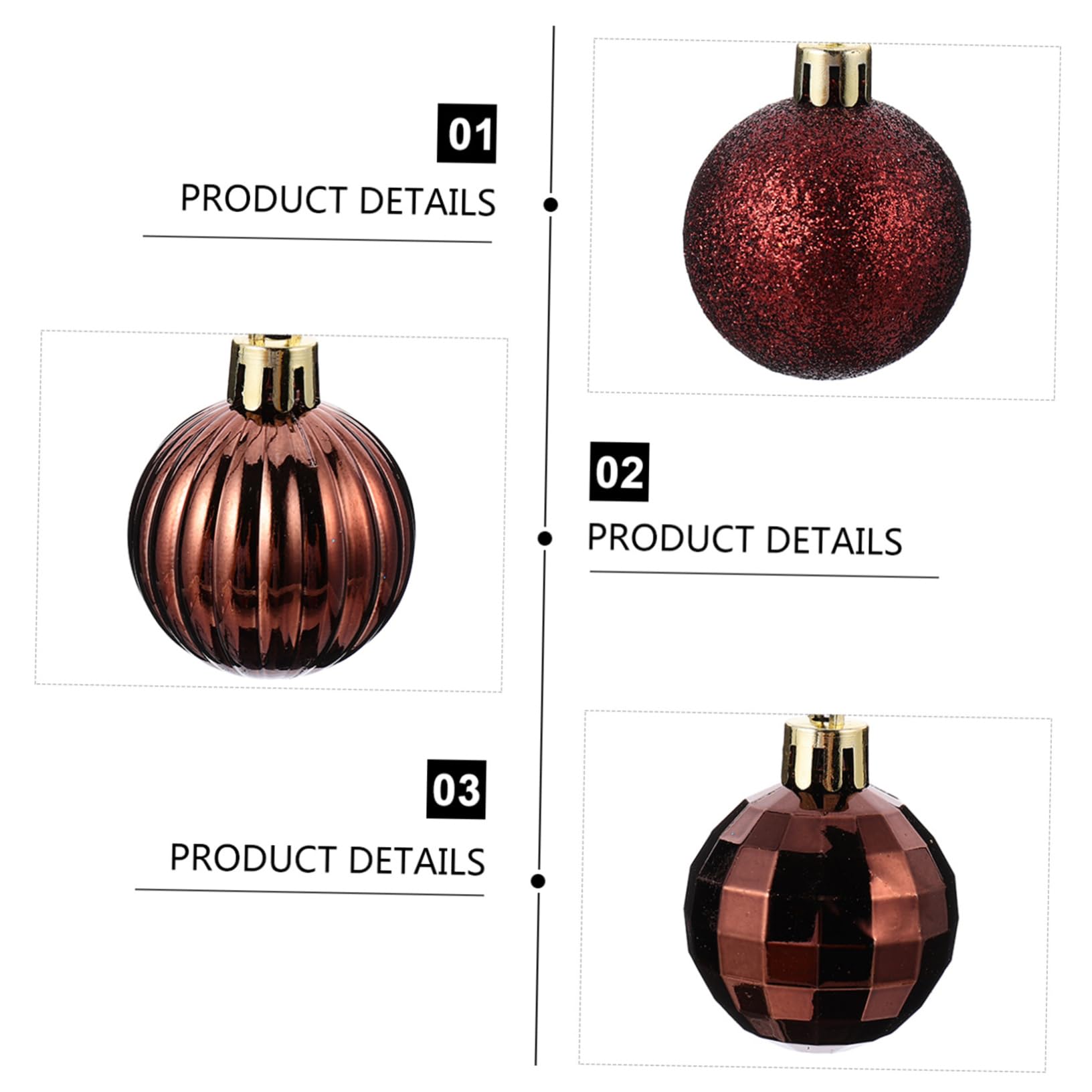 Zerodeko Adornos Colgantes De Navidad Forma De Bola para Árbol De Navidad Material Resistente Decoración y Navideños