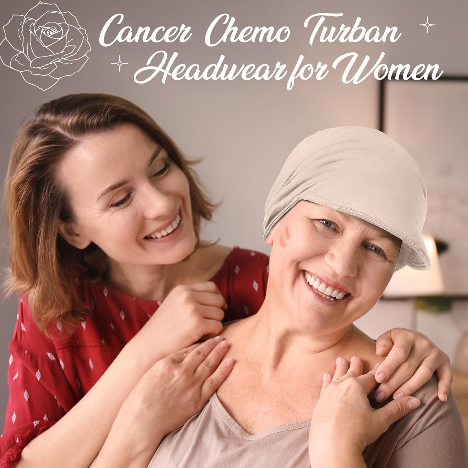 JenPen 4 Pcs Chemo Cancer Cap for Women Breathable Bamboo Newsboy Hat Baseball Cap Soft Headwear for Hair Loss Cancer Patient - Image 7