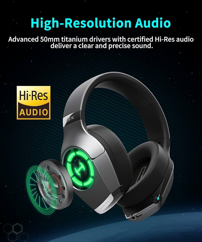 ゲーミングヘッドフォン　EDIFIER HECATE GX GxレッドHECATEゲーミング ヘッドセット |未来型の HI-RES