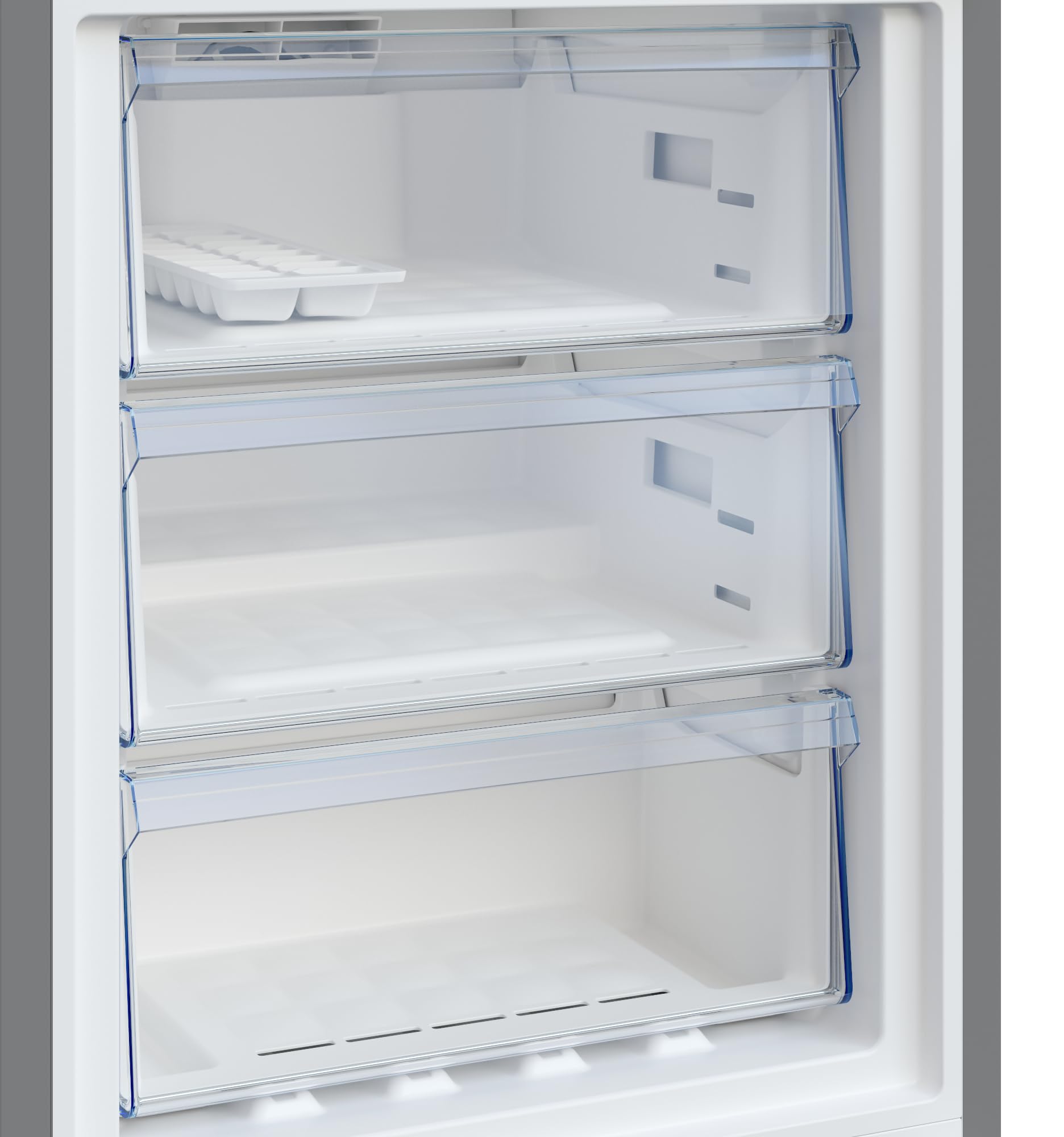 Beko B5RCNA346HXB bPro 500 freistehende Kühl/-Gefrierkombination, 301 l Nettovolumen, 209 l Kühlen, 92 l Gefrieren, NoFrost, AeroFlow, HarvestFresh, 3 Gefrierschubladen, Edelstahl-Look