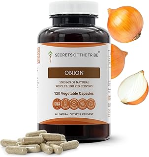 Secrets of the Tribe Onion 120 Capsules, Made with Vegetable Capsules and Onion (Allium Cepa) Dried Bulb (120 Capsules)