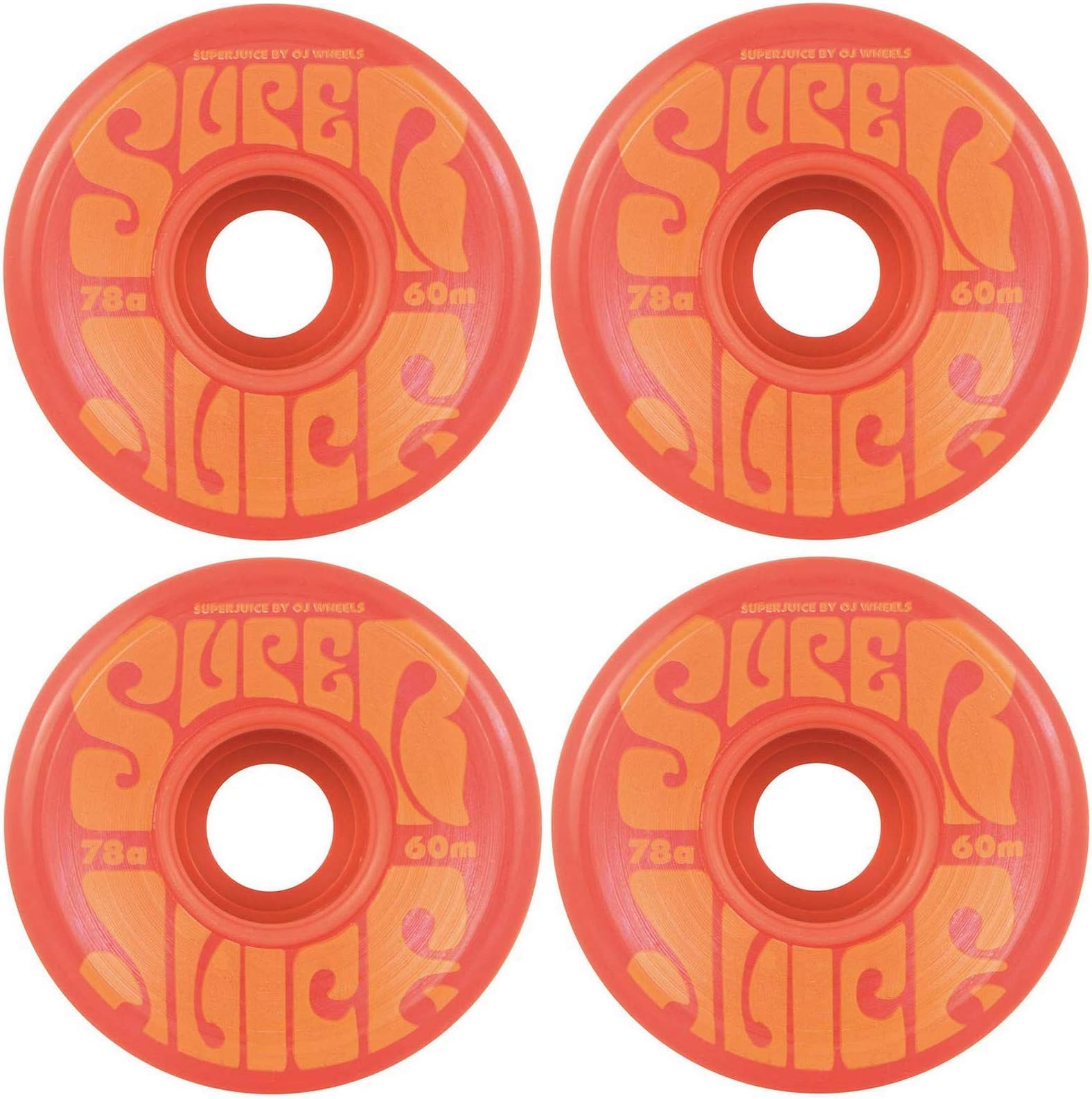OJ Super Juice 78a Skateboard Wheels,Red,53mm
