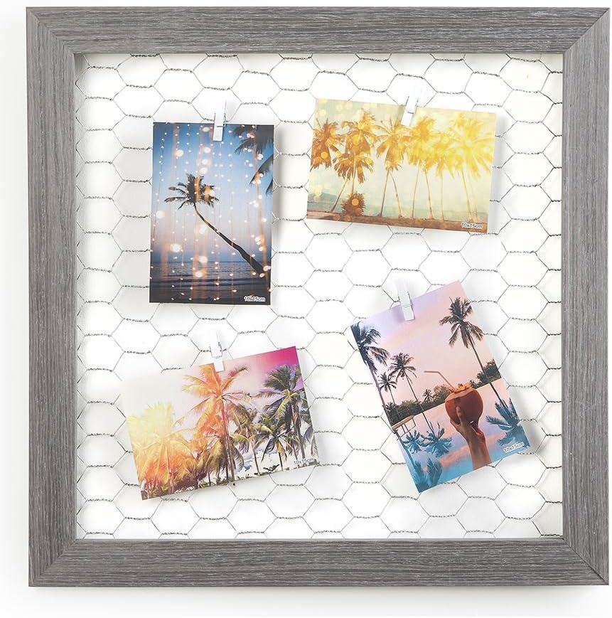 Photo Frame Metal Net with 4 Pegs 48X2X48 cm