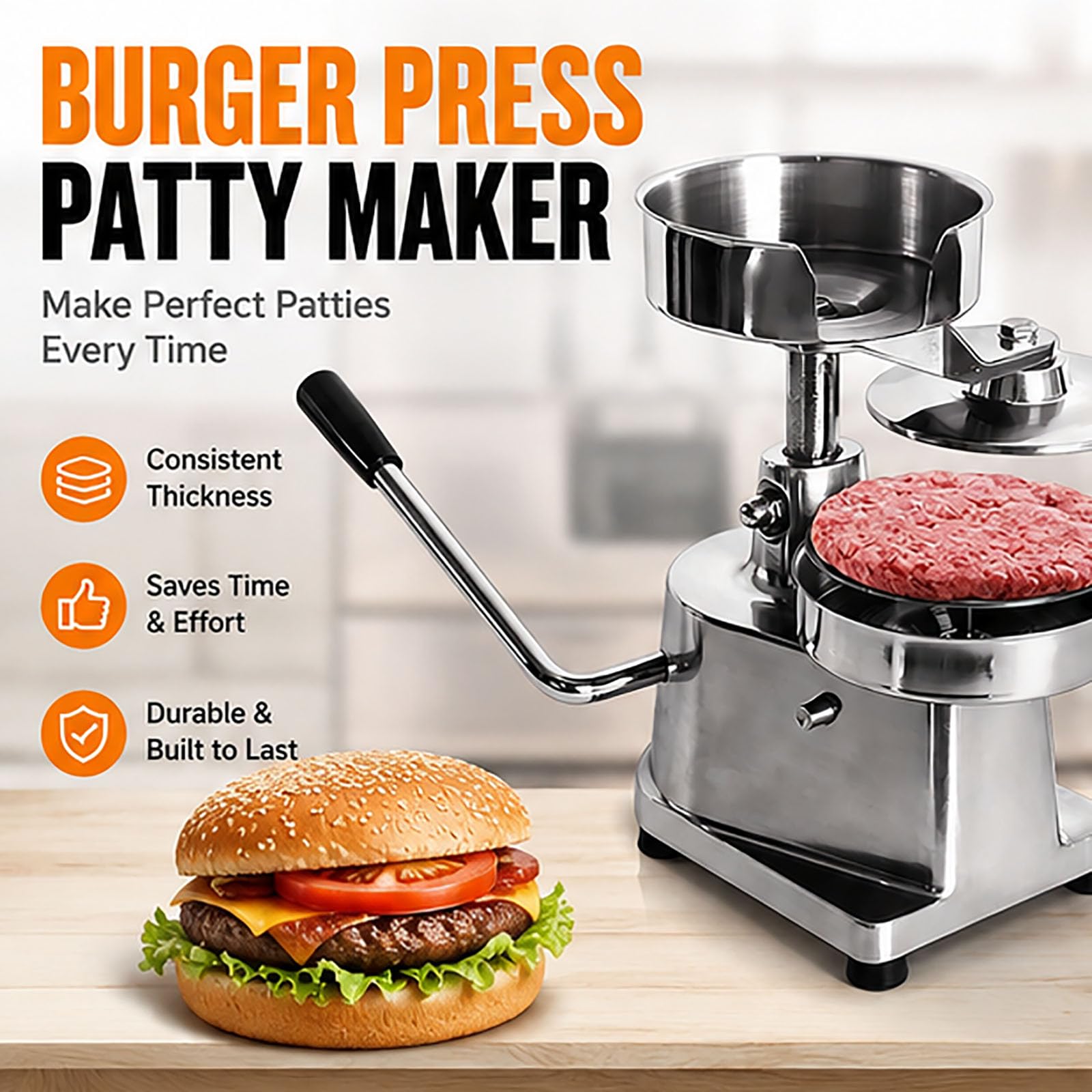 Pressa per Hamburger Commerciale,Macchina per la formatura di tortini