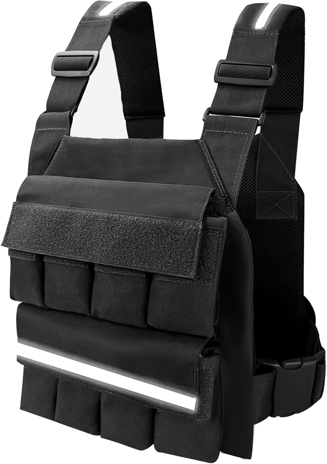 Weighted Vest for Men Women, Adjustable Tactical Weight Vests for Rucking Walking Running Crossfit Strength Training (Without Weight Blocks)