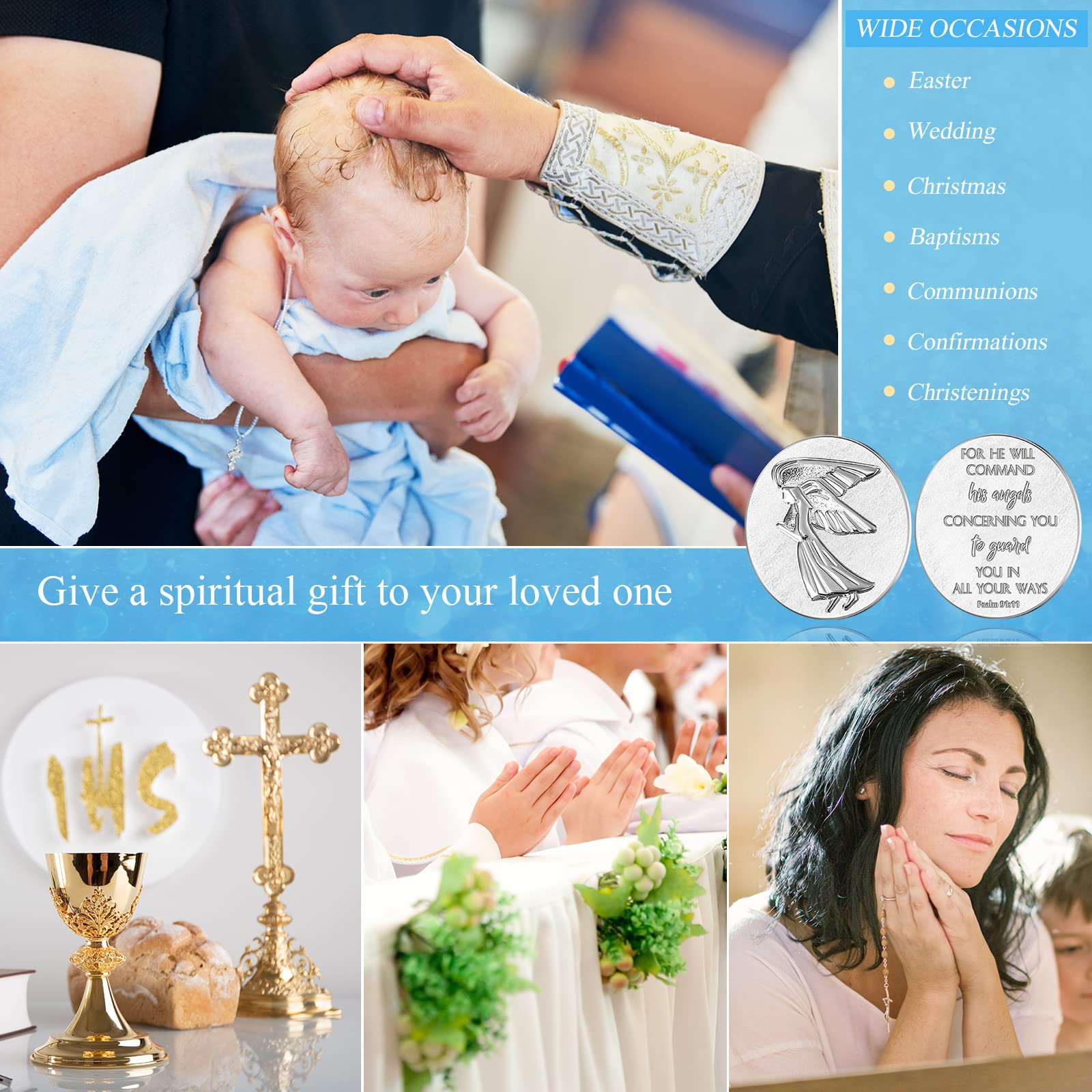 Amazon.co.jp: メモリアルエンジェルサインコイン 10セット 葬儀ポケット トークン 平和 鳩 詩 幸運 祈りのカード 天使のコイン  葬儀の記念品 ゲストのお祝いに (優しいスタイル、30個) : ホーム＆キッチン