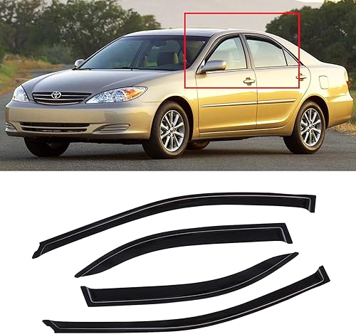 Miniatura 66 de Visera de ventana para Jeep Cherokee 1984-2001 (Excluye Modelo Limited), Protectores Guards Shields de lluvia de canal exterior, Deflector