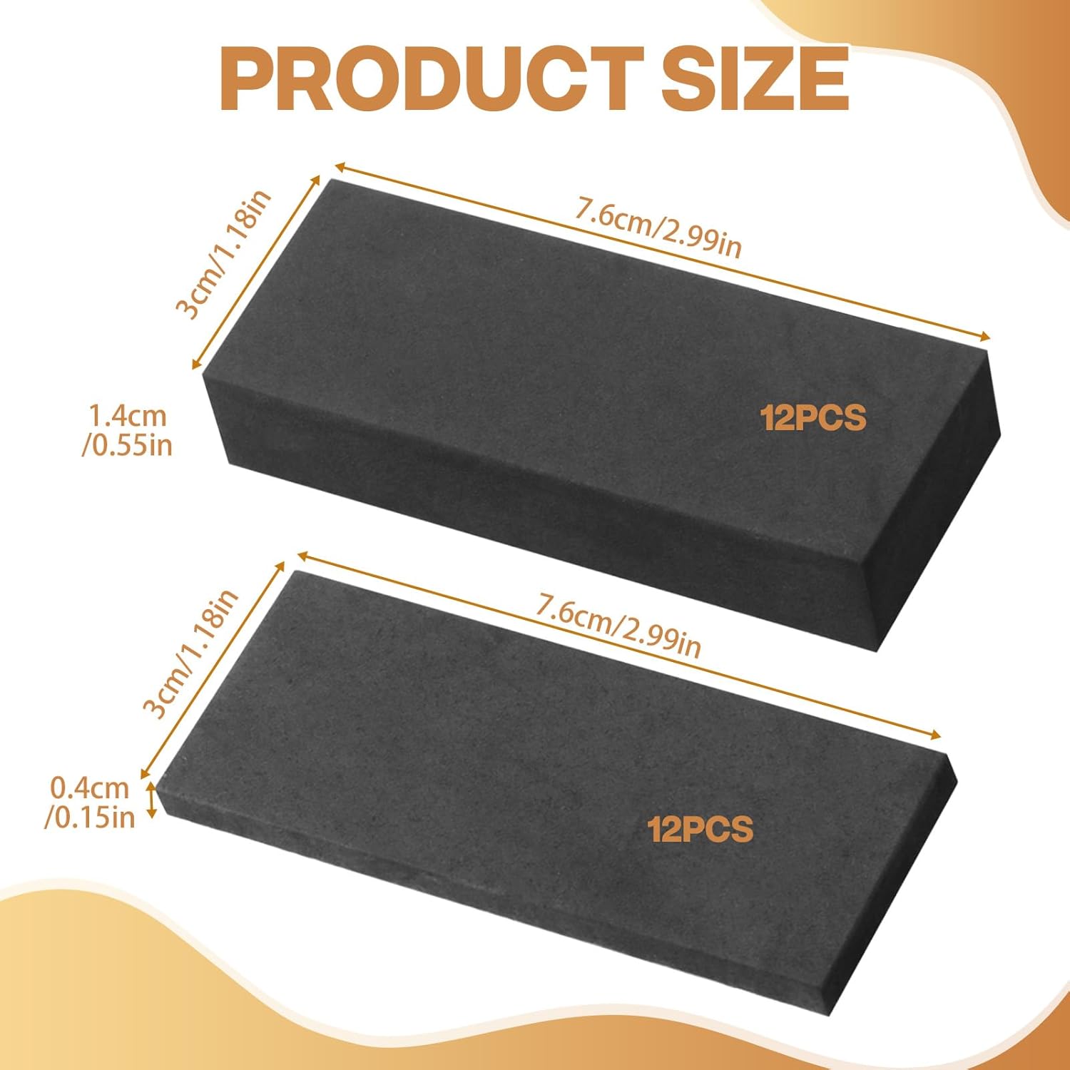 Headboard Stoppers for Wall,Wall Protector - 24PCS EVA Furniture Bumpers (12x15mm + 12x5mm), 2.99x1.8inch Walls Protection Pads to Prevent Scratches & Reduce Noise, for Headboards Cabinets Doors