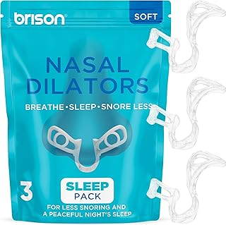 Brison Nasal Dilators for Breathing and Sleeping 2 Pack Anti Snoring Nose Vents Better Sleep Easier Breath Stuffy Nose Relief Airflow Expander Nostril Opener Soft