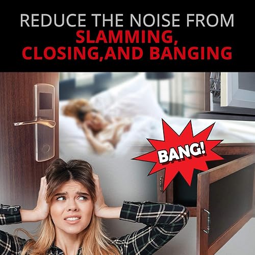 Miniatura 18 de X-Protector Parachoques para puerta de gabinete, 100 unidades, parachoques transparentes de silicona de 1/2 pulgada, parachoques ideales