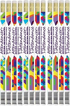 Classroom Capers 12 x Attendance Award HB Pencils. Ideal School Award Gift