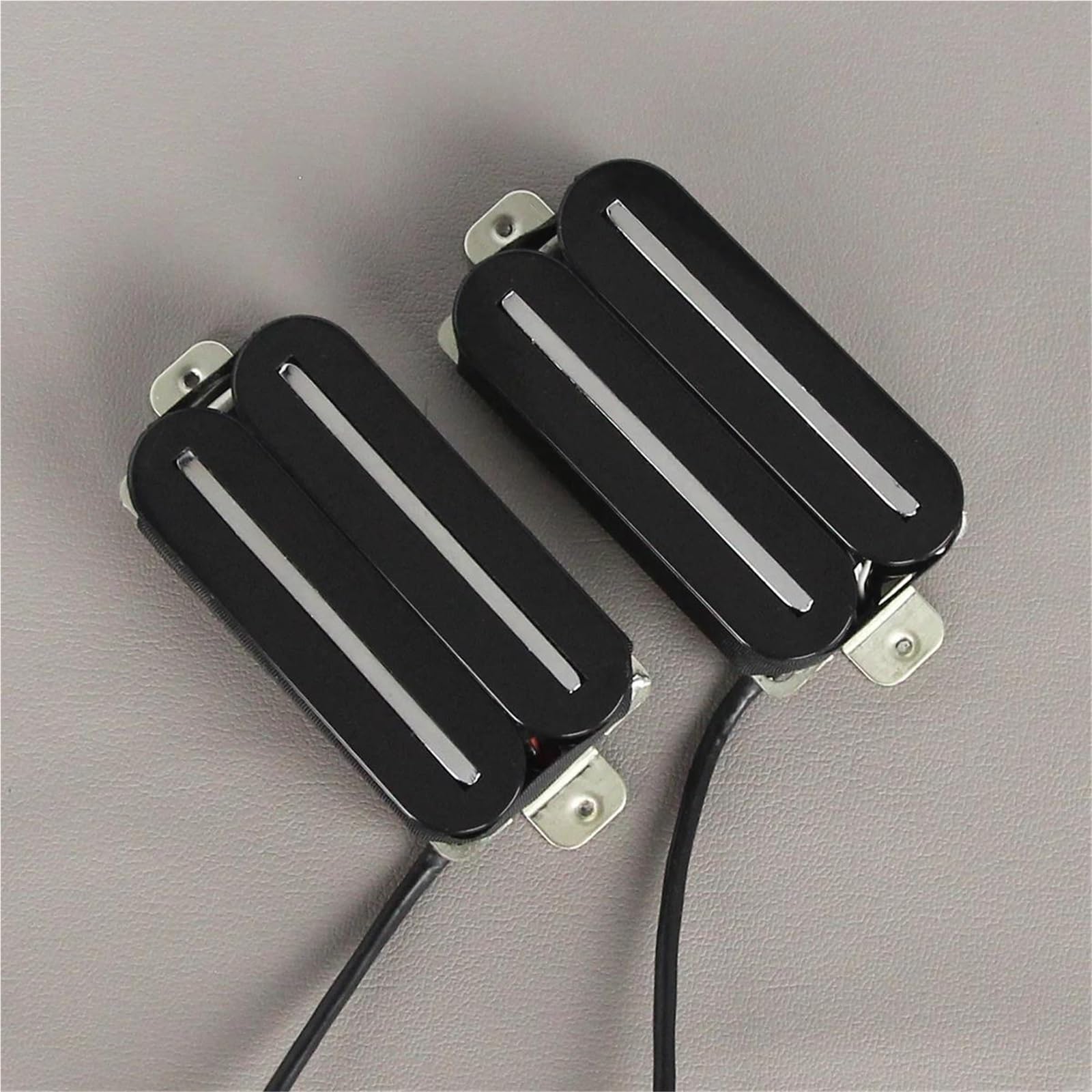 Zestaw przetworników gitarowych z gryfem i mostkiem Hot Dual Rails Humbucker Pickup Electric Przetworniki Instrumentów Gitary Elektrycznej(Black Set)