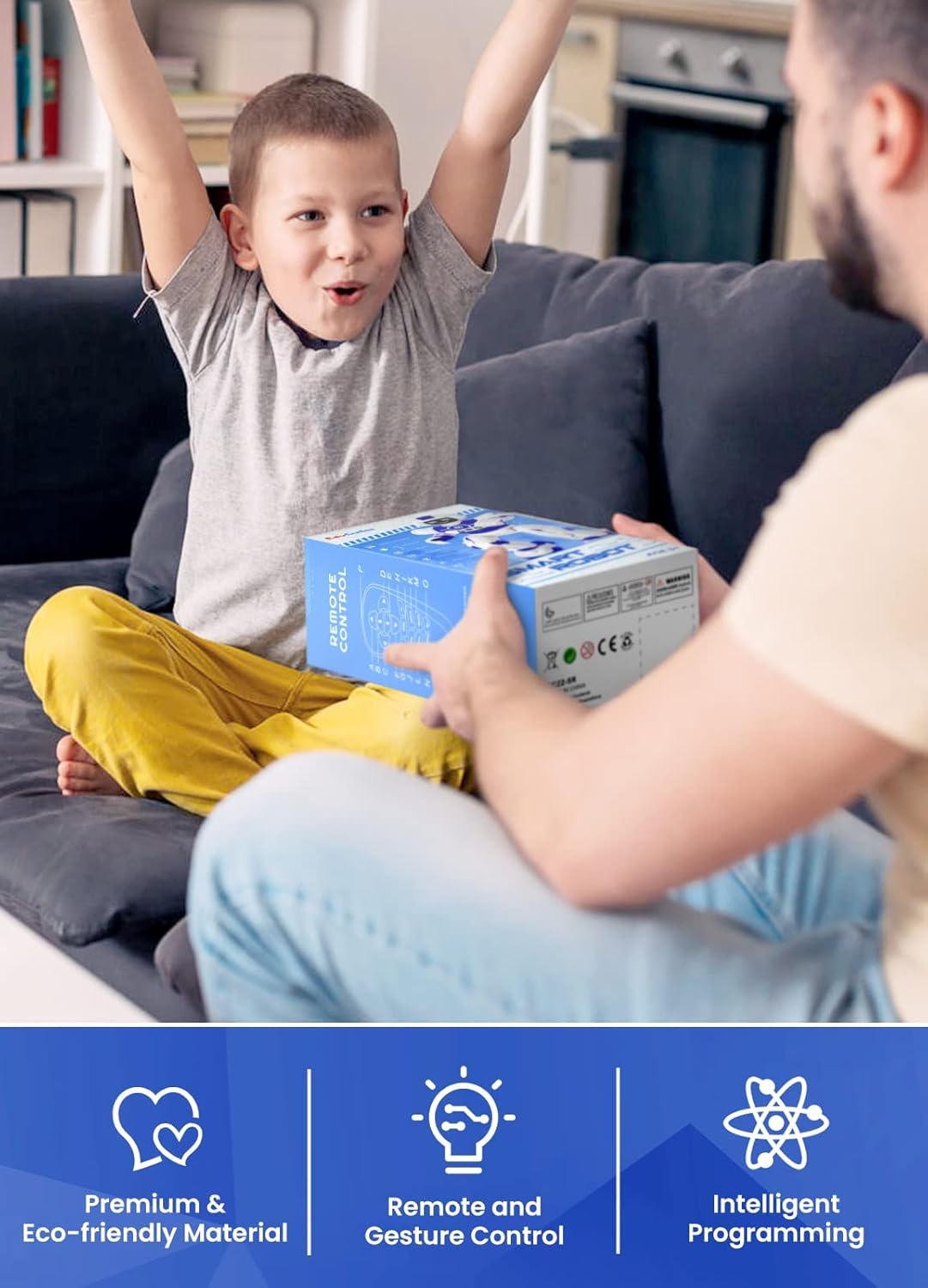 Robot Toys for Kids,Programmable Remote Control Smart Walking Dancing Robot Toy with Gesture & Sensing for Age 4 5 6 7 8 9 10 Year Old Boys for Birthday Present