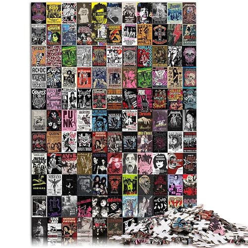 Rompecabezas Regalo Collage Vintage Rompecabezas de 1000 Piezas para Adultos para Adultos Adolescentes…