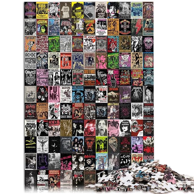 Rompecabezas Regalo Collage Vintage Rompecabezas de 1000 Piezas para Adultos para Adultos Adolescentes…