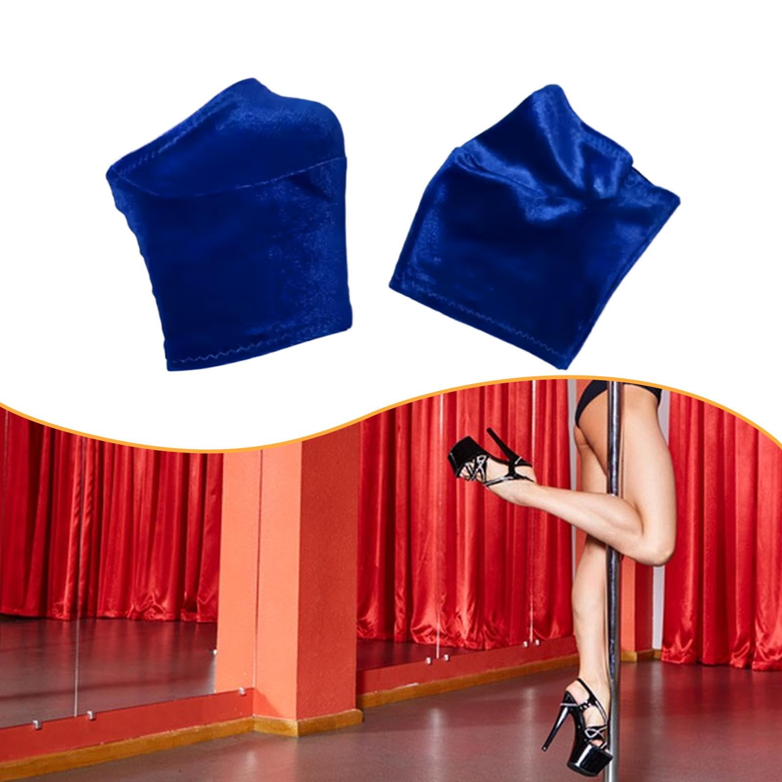 2 Pezzi Copriscarpe in Velluto Resistenti All'usura, Protezioni per Scarpe Da Spogliarellista, Antigraffio, Antiscivolo, Adatti per L'uso, Blue M