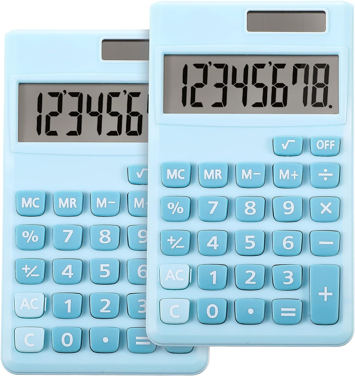 Amazon.com : Blue Basic Standard Calculators Mini Digital Desktop ...