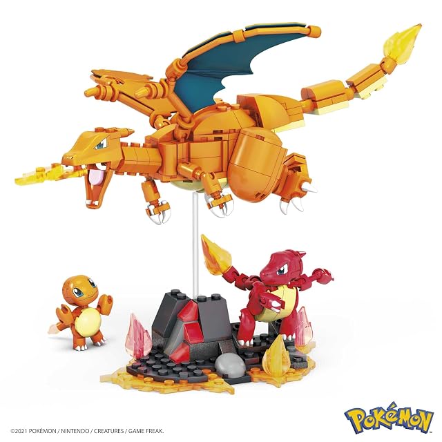 Foto 2 de 6 de Mega Construx Pokémon Evolución de Charmander 3 Figuras de Bloques de construcción