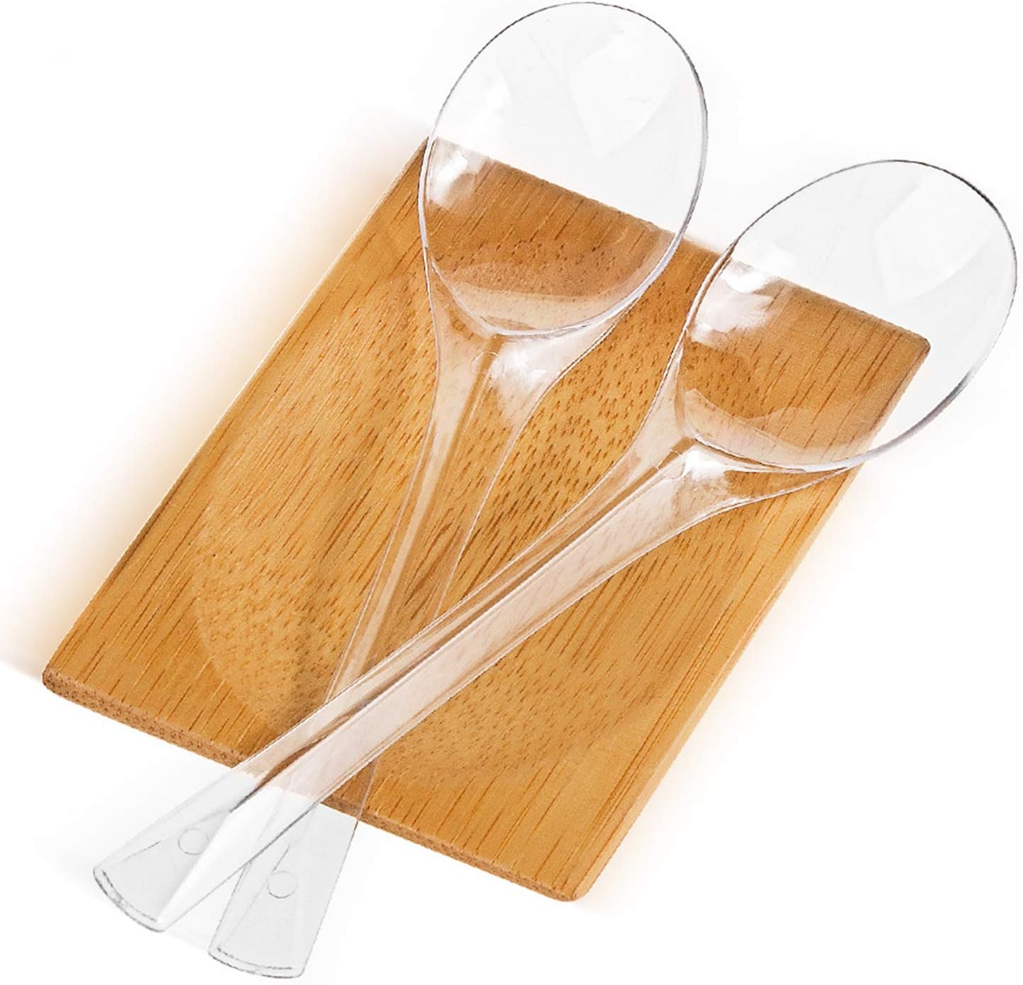 7 Ounce Clear Plastic Dert Cups Pieces Clear Plastic Tasting Spoons