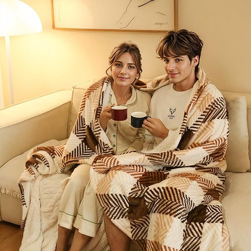 Miniatura 7 de OldPAPA Manta térmica tamaño Queen de 84 x 90 pulgadas, manta eléctrica Sherpa acogedora de doble control para cama con 10 niveles de calentamiento