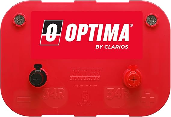 OPTIMA Batteries High Performance 34R RedTop Sealed AGM Car, Truck and SUV Starting Battery, 800 CCA, SAE Terminal, Maintenance Free, Versitile Mounting