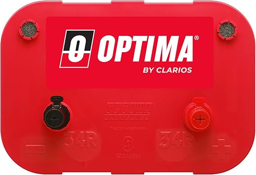 OPTIMA Batteries High Performance 34R RedTop Sealed AGM Car, Truck and SUV Starting Battery, 800 CCA, SAE Terminal, Maintenance Free, Versitile Mounting