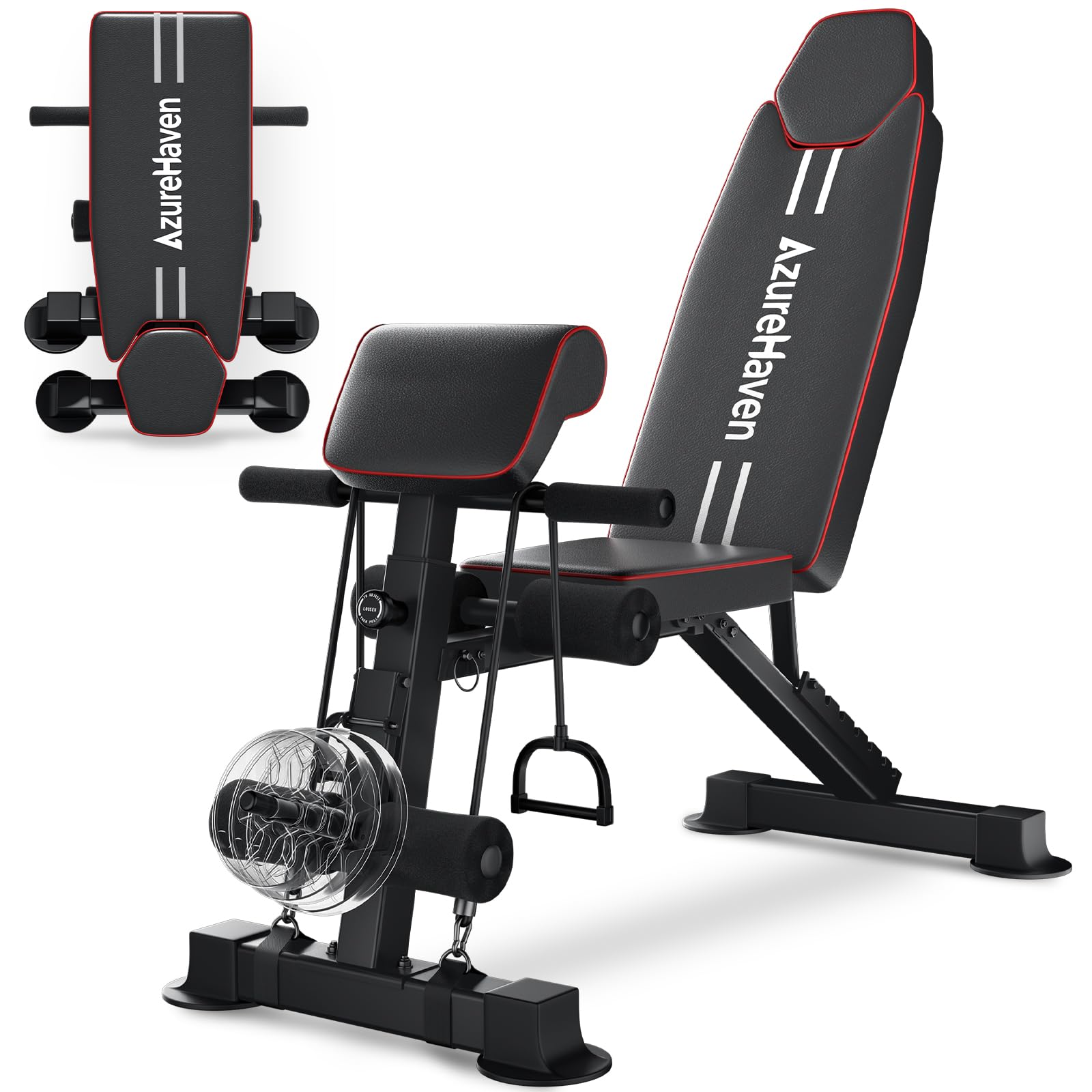 Adjustable Weight Bench, Foldable Incline Decline Flat Workout Bench for Home Gym Full Body Dumbbell Exercise, 660LBS Capacity