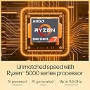 HP 15, AMD Ryzen 7 5825U, 16GB DDR4, 512GB SSD, 15.6-inch(39.6cm) Anti-Glare, FHD, Radeon Graphics, Backlit KB, 1080p HD cam (Win11, M365 Basic(1yr)*,Office Home24, Silver, 1.69kg) fc0533AU gallery image