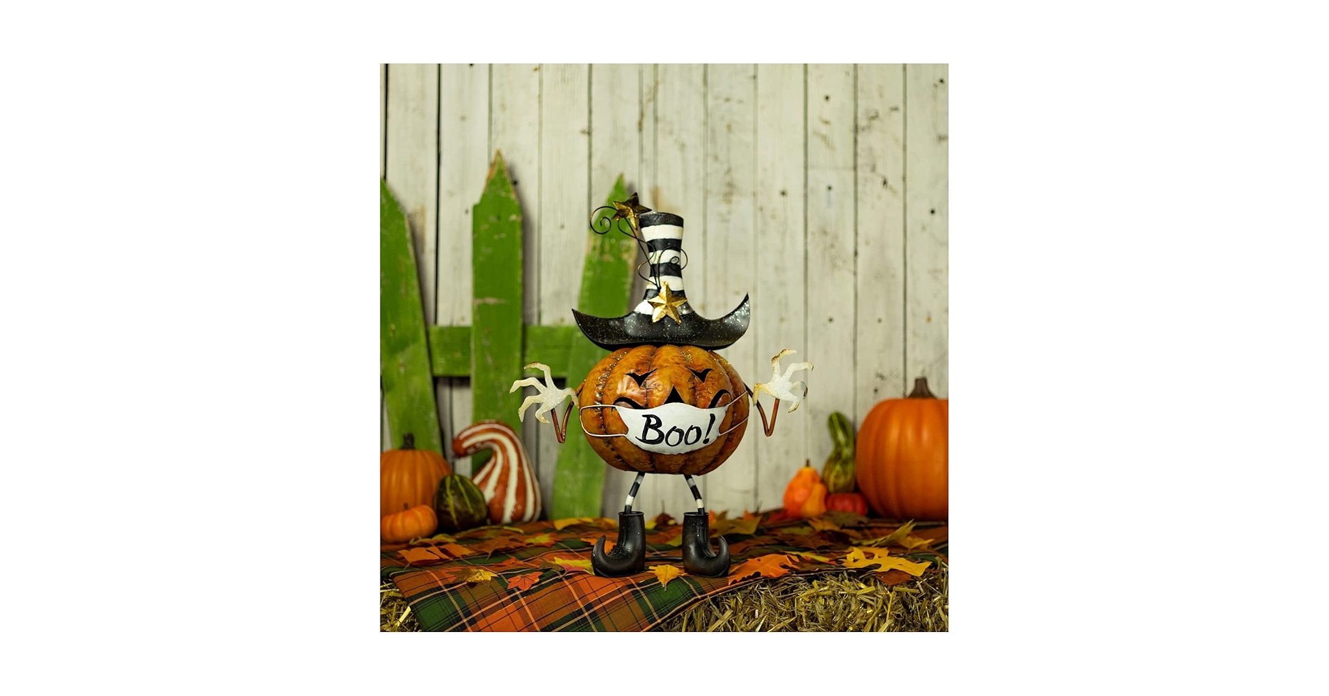 Amazon.com: Zaer Ltd. Standing Metal Halloween Jack-O