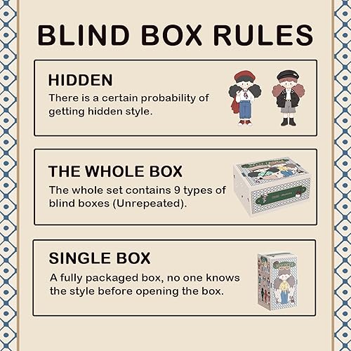 Miniatura 3 de BEEMAI Molinta Retro Girls Series - Caja ciega con diseño aleatorio, lindas figuras coleccionables, juguetes coleccionables, regalos de cumpleaños