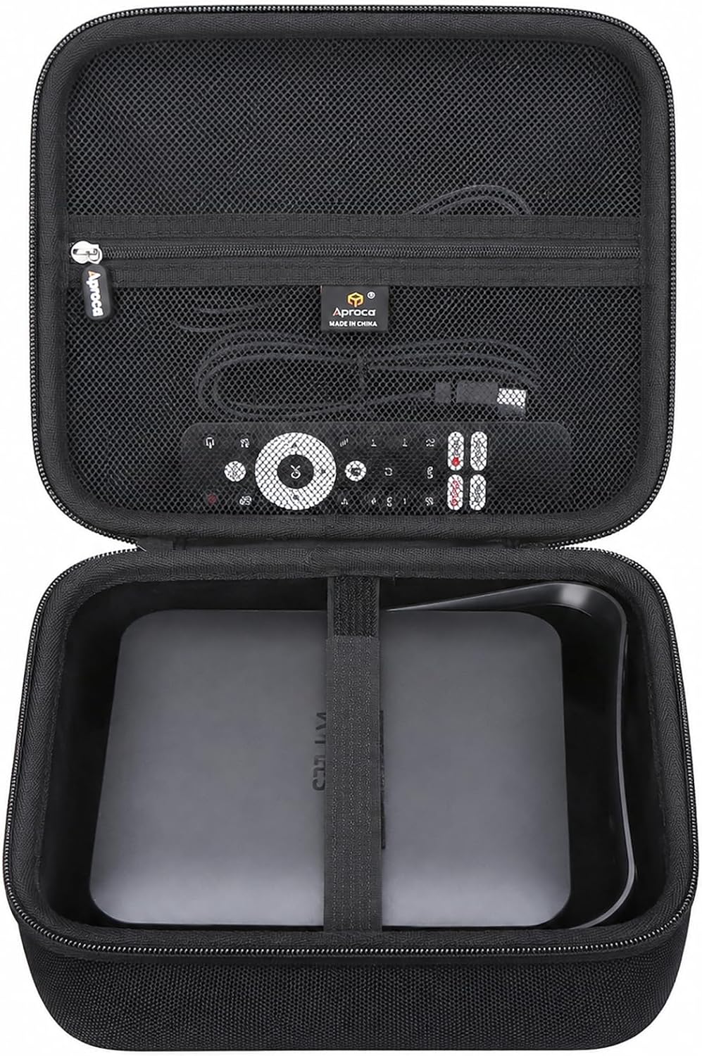 Aproca Hard Storage Case for VOPLLS 1.81" Thinnest Smart Mini Projector, Black EVA Travel Bag
