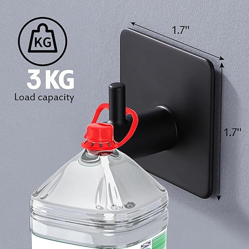 Miniatura 4 de YIGII Ganchos adhesivosgancho para toallas, ganchos de pared resistentes para colgar toallas, abrigos, sombreros, bolsas en baño, dormitorio,