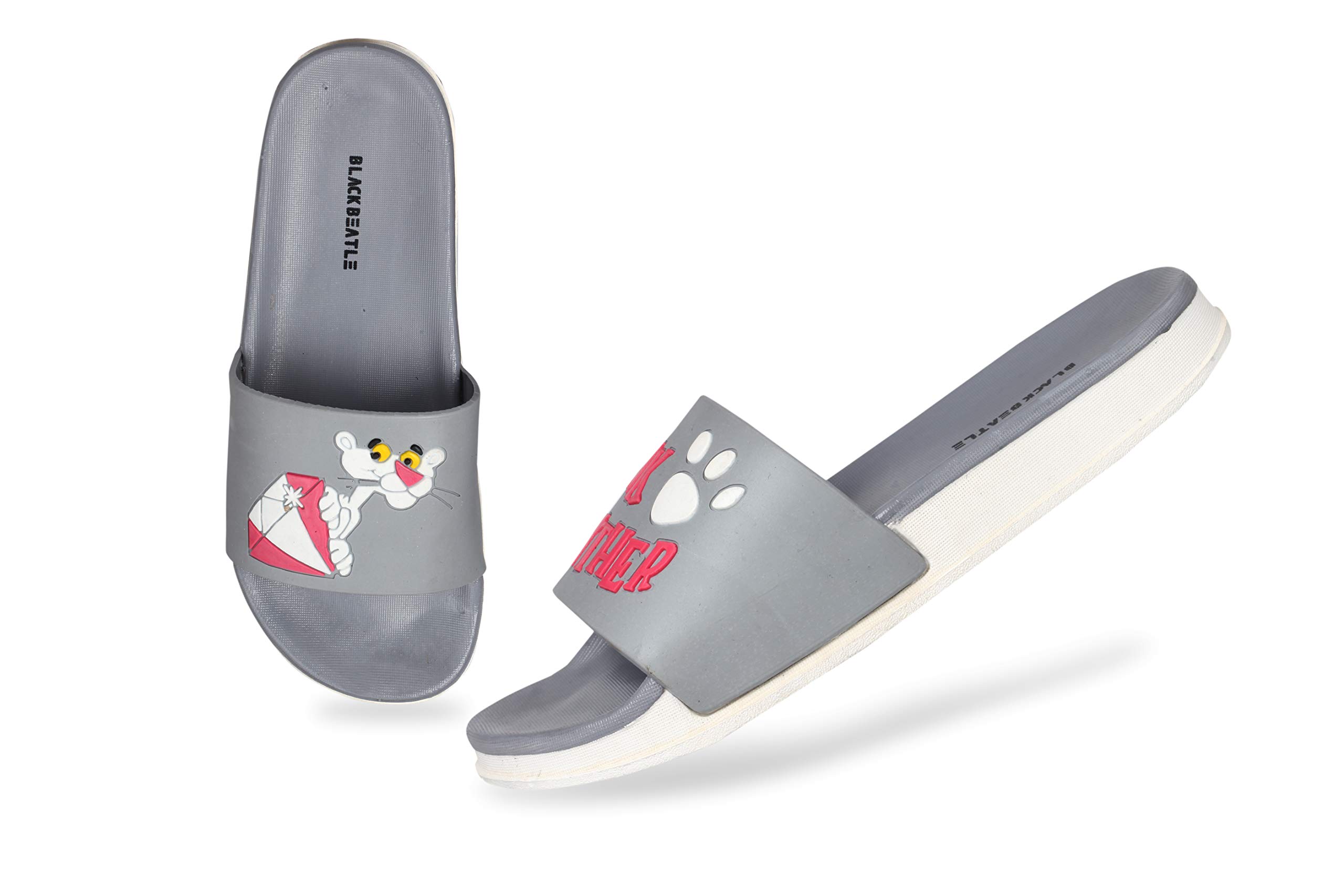 BLACKBEATLE Pink Panther Dc Flip Flops Slippers for Women, Grey, 37(Euro) (B08JJ7P5G2) Amazon Price History, Amazon Price Tracker
