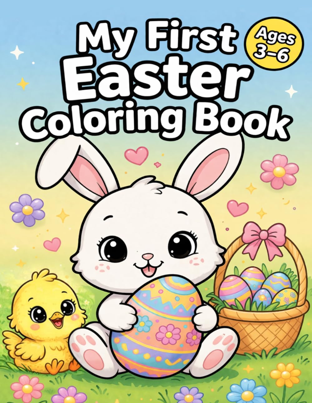 My First Easter Coloring Book: Cute Bunny, Chick, and Egg Designs for Kids Ages 3-6 – Simple Holiday Activity Pages for Early Learners (My First Series)
