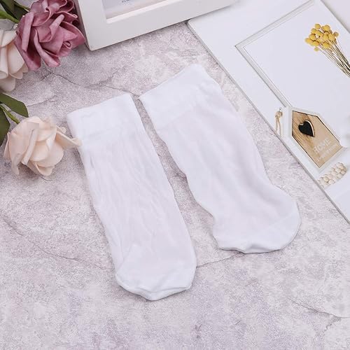 Miniatura 2 de JEATHA 3 pares de calcetines finos de seda de verano, transparentes, antideslizantes, informales, cortos, sobre el tobillo, calcetines elásticos