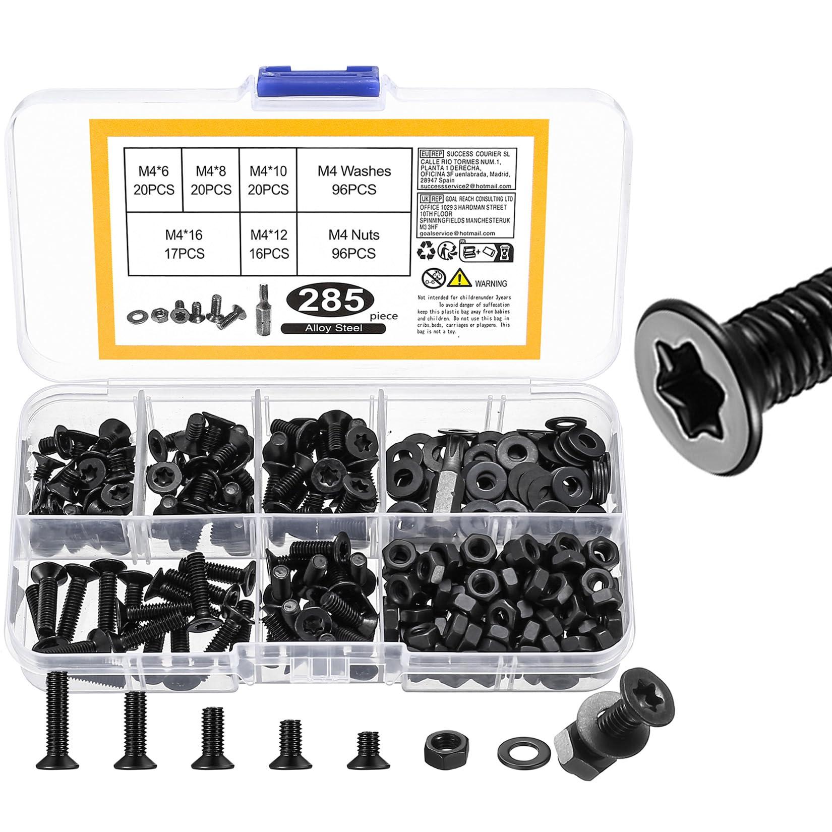 Kit De Vis RC 500 Pièces – Outils Réparation M3 M4 Pour Voiture 1/8 1/10 1/12