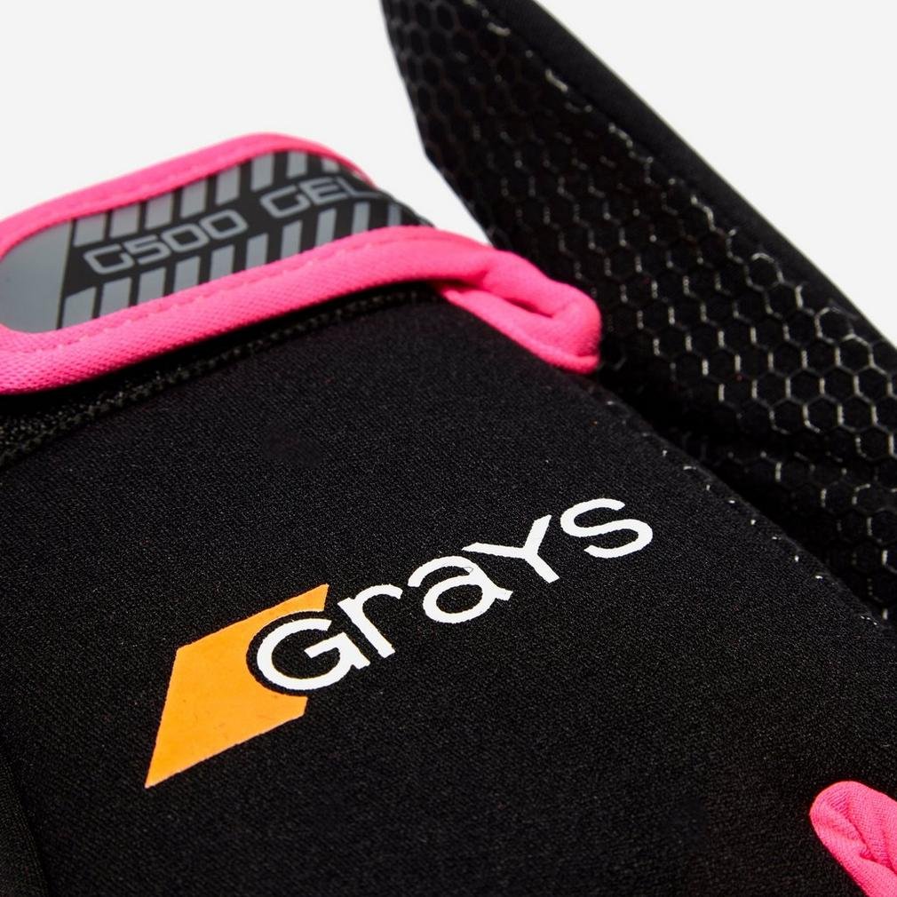 Grays G500 Guantes de gel, color negro y rosa neón