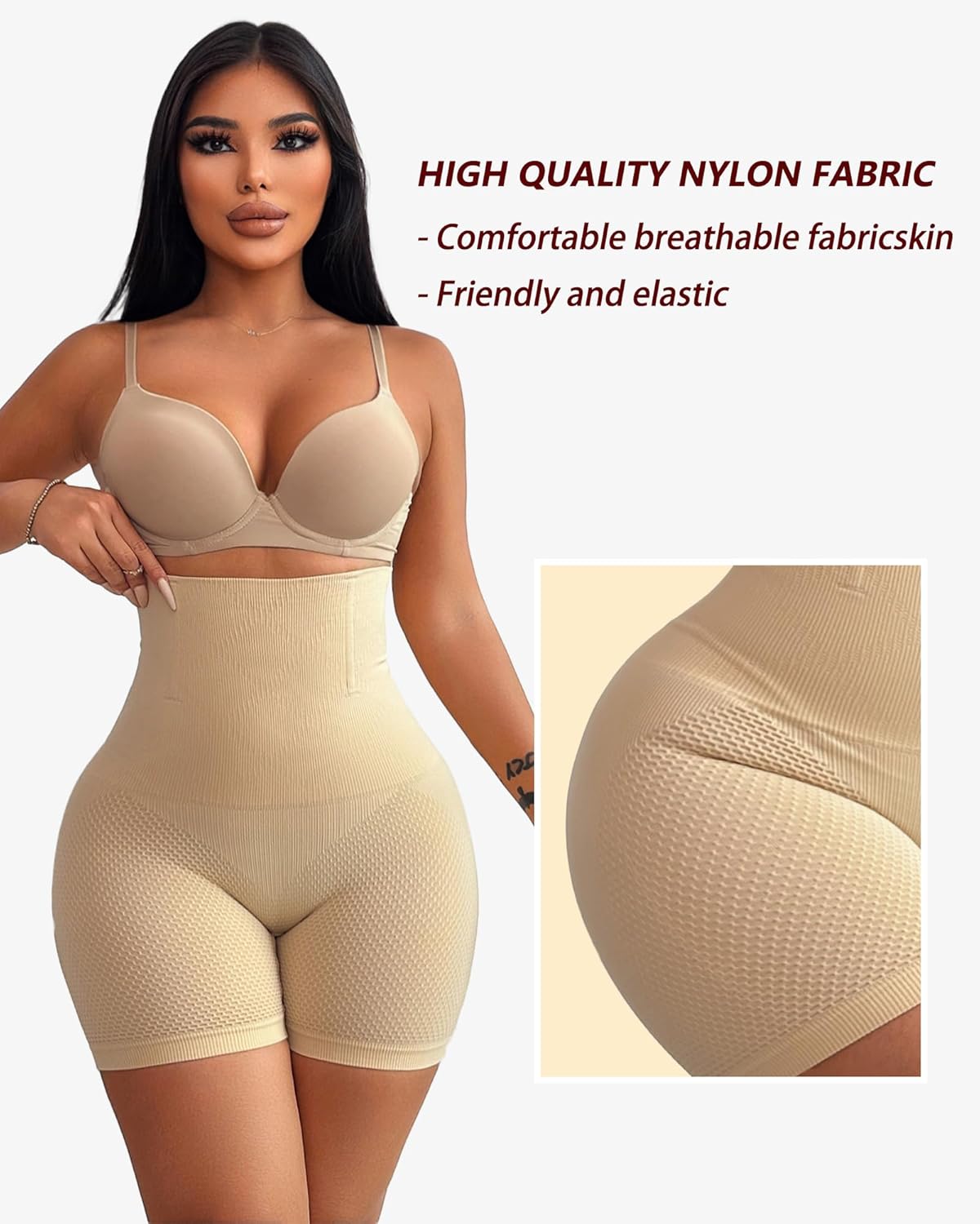 Tummy Control High Waisted Shapewear Shorts - Body Shaper Girdle for Women - Image 2