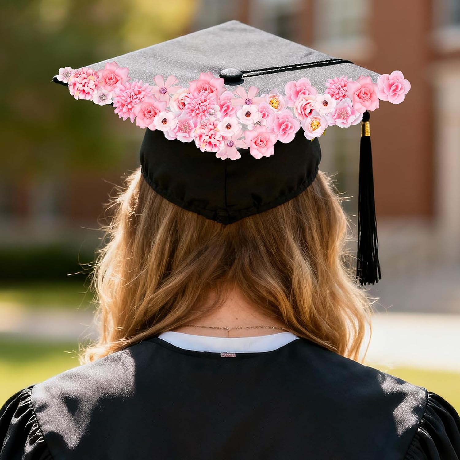 Faux Flower Heads Small Artificial Flowers for Crafts Mini Silk Fabric Floral Heads Fake Rose Daisy Peony for Garland Wedding Party Wreath Graduation DIY Party Home Decor(48 Pcs, Pink) - Image 8