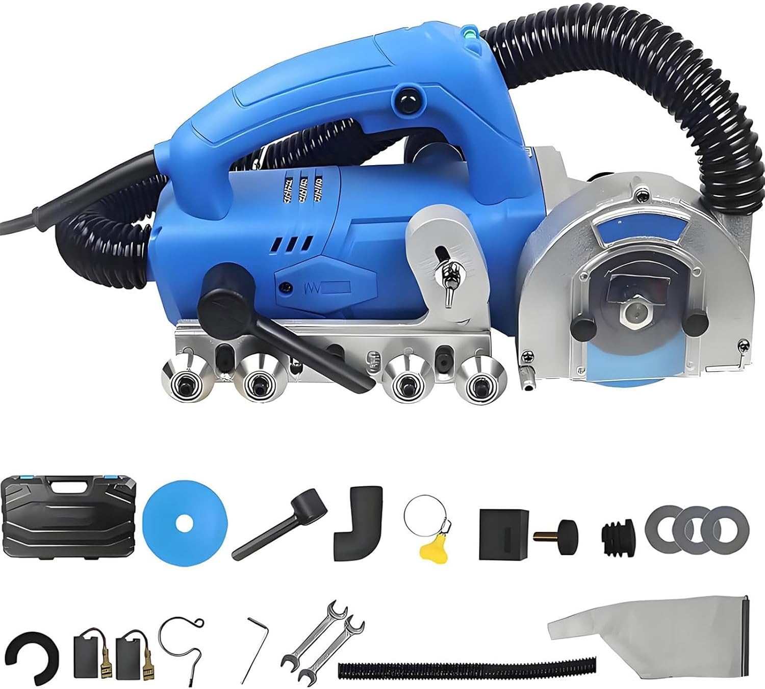 Electric Grout Removal Tool, 1200W 9000RPM Professional Grout Removal Machine with Self-Vacuuming Ideal for Cleaning Shower Tile Joints, Floor Gaps, and Removing Old(Machine+1.7mm Seam Clean