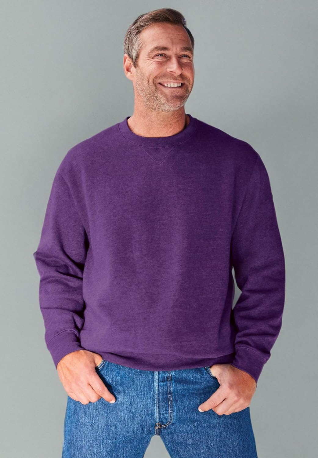 KingSize Men's Big & Tall Fleece Crewneck Sweatshirt - Image 6