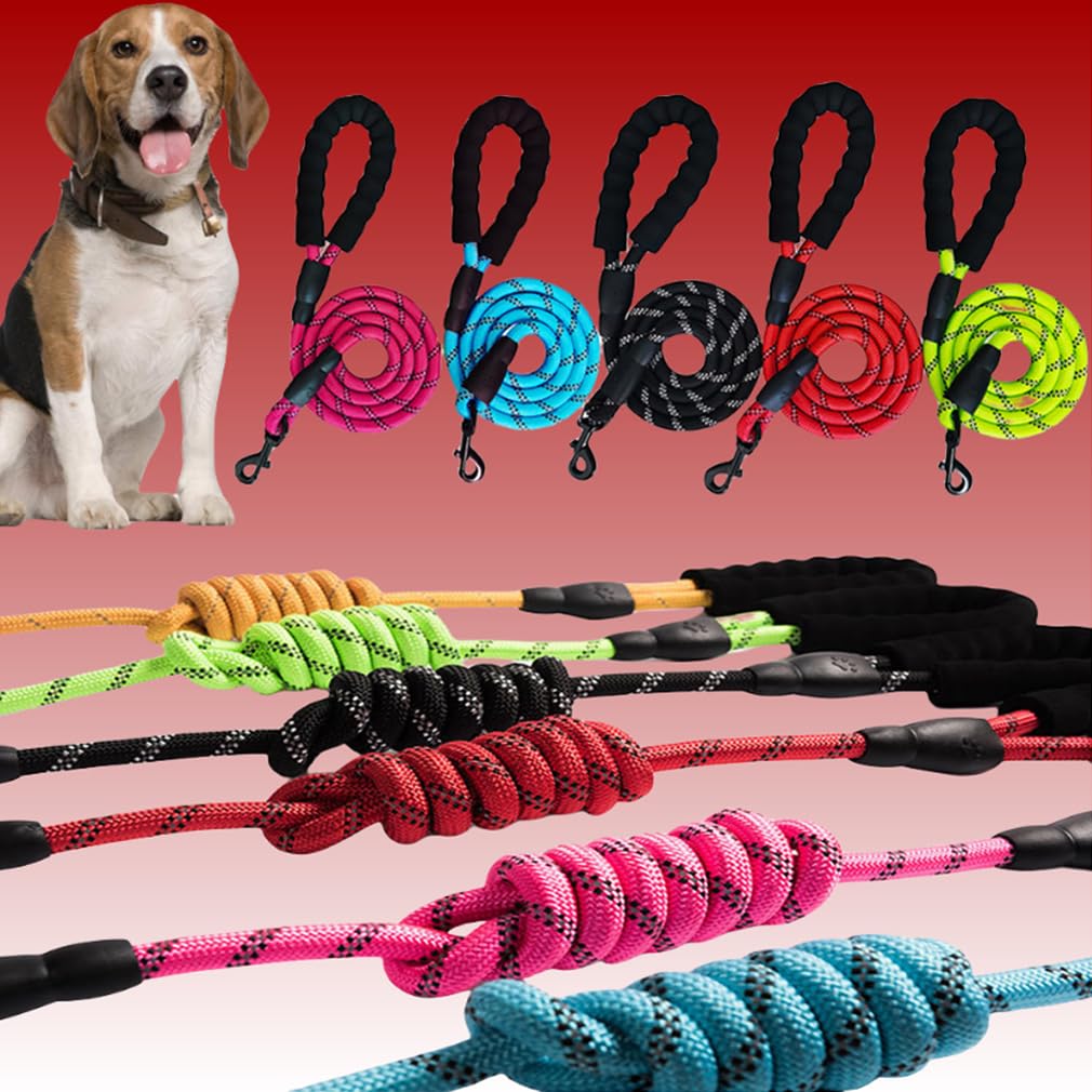Training Lead for Dogs 2M/6.5FT Long Rope Dog Leash with Carabiner Clip and Soft Padded Handle - Image 4