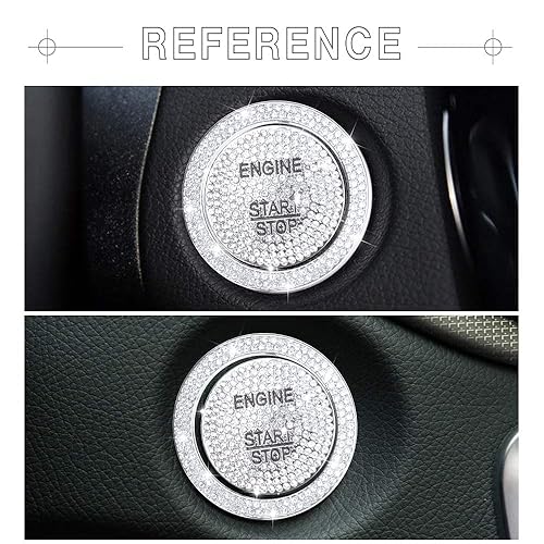 Miniatura 6 de 1797 Tapas de anillo de botón de encendido compatibles con accesorios Mercedes Benz, piezas brillantes, W205, W212, C, E, CLA, GLA, GLC, GLE, Clase