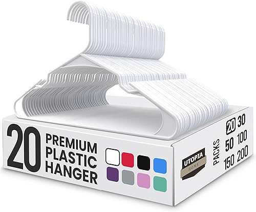Vista 28 de Utopia Home - Perchas de Plástico Paquete de 50 - Percha para Ropa que Ahorra Espacio - Organizadores de Armario y Almacenamiento Duraderos