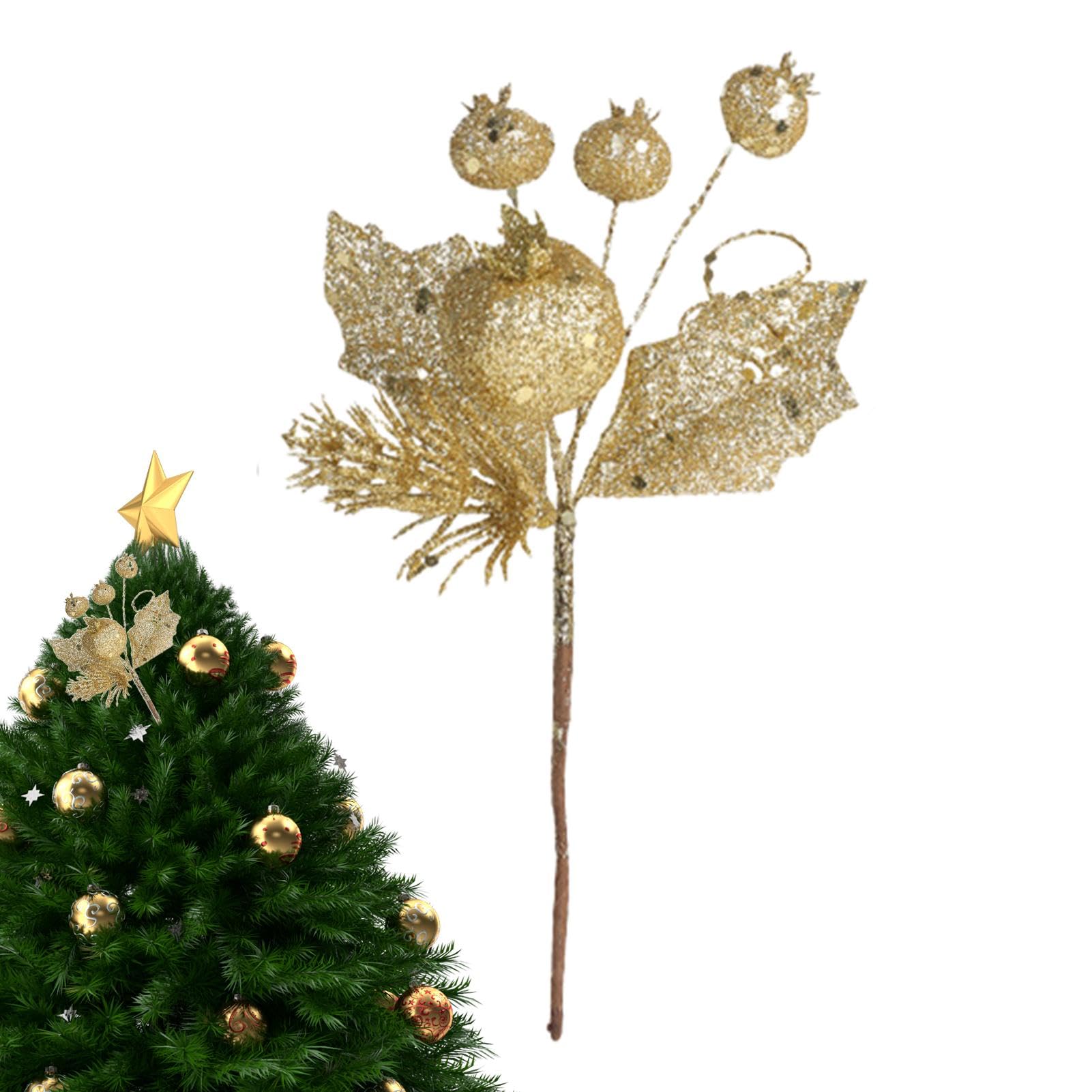 Gonna Albero Di Natale Yookat 61 Cm – Base Rotonda Oro Champagne Con Paillettes, Per Piccoli Alberi E Decorazioni Natalizie