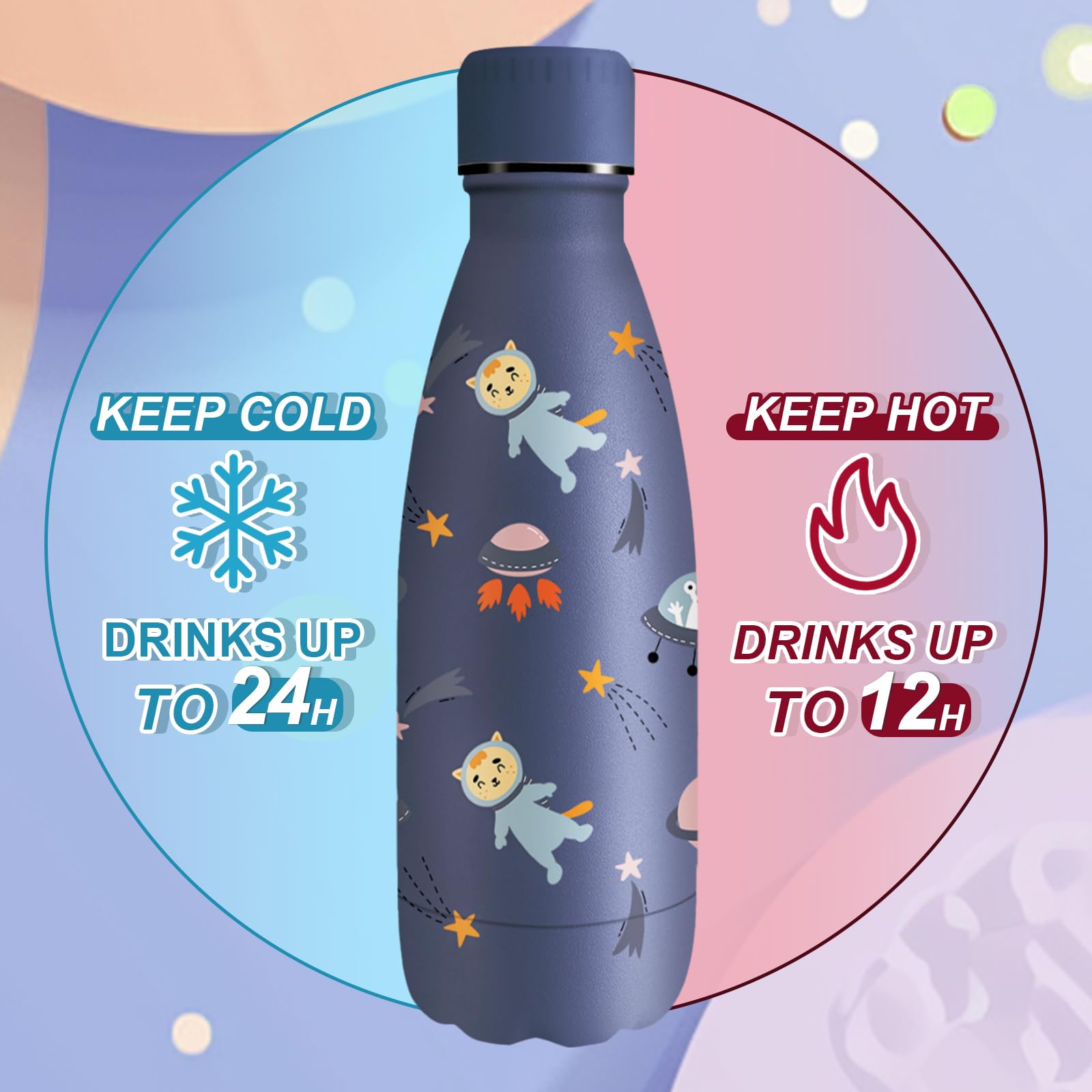 Borraccia Termica Bambini KollyKolla 500ml - Stampa 3D, Acciaio Inox, Senza BPA - Foto 11