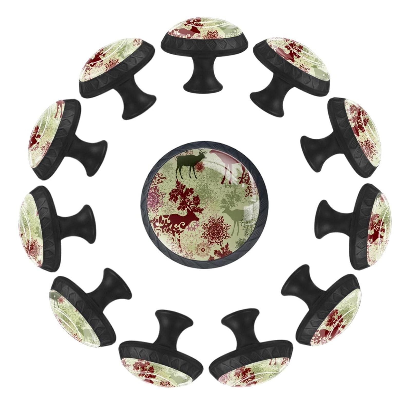 Boutons de tiroir renne mandala floral 35 mm poignée meuble commode chambre lot 12