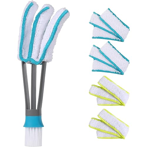 SetSail Blind Duster, Window Cleaner Duster Brush with 5 Microfiber Sleeves, Cleaning Tools for Vertical Blinds Air Conditioner Dust Ceiling Fans Dust Collector