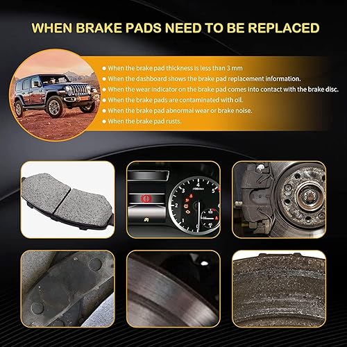 Miniatura 5 de Kit de pastillas de freno de disco de cerámica delanteras y traseras de repuesto con herrajes para Nis-san Quest 2004-2009 2011-2017, para Nis-san